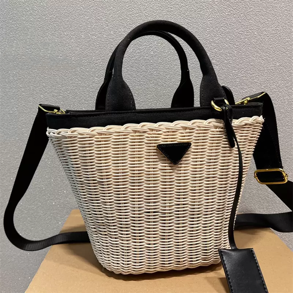 

women handbag straw bucket bag luxury designer tote bags womens crossbody bag purses wallets triangle bags