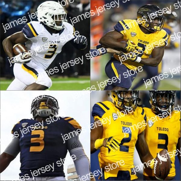 

football jersey custom toledo college diontae johnson logan woodside eli peters carter bradley shakif seymour mitchell guadagni, Black;red