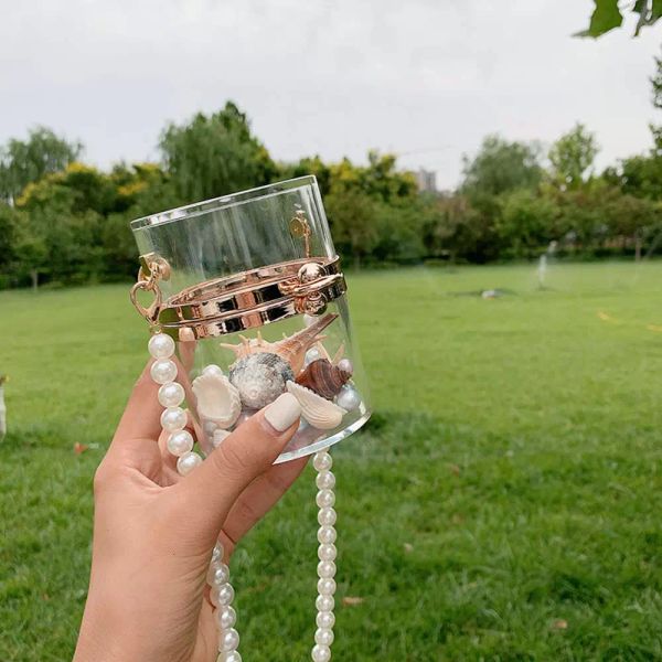 

new slung womens personalized shoulder acrylic transparent lipstick dinner bag mini