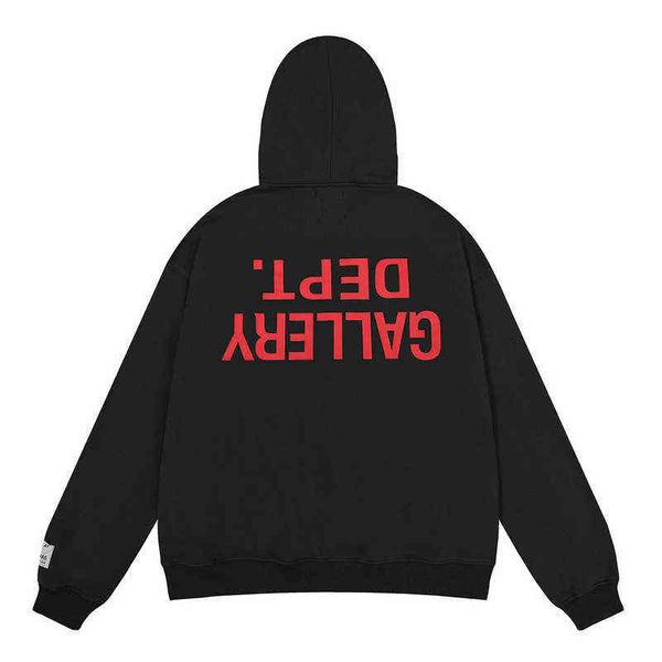 

men hoodies for designer hip hop meichao dept inverted printing gram weight cotton hoodie sweater and women, Black