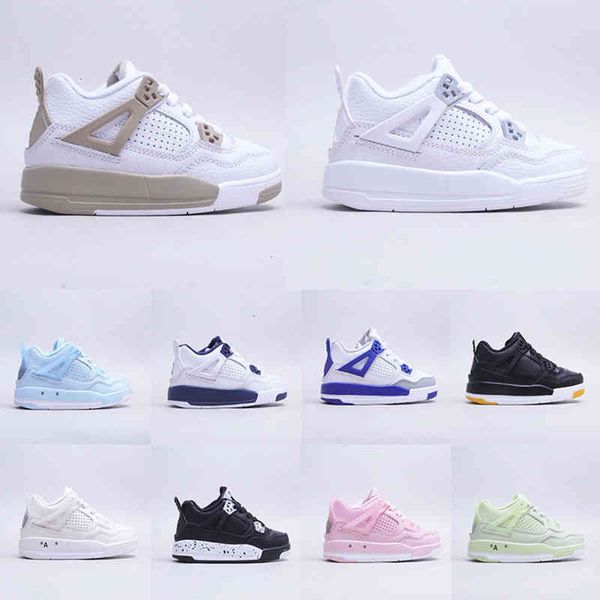 

jordns j4 kids basketball shoes 4s iv trainers pure money jumpman diy off-noir bred alternate black cat sport sneaker motorsports cool grey