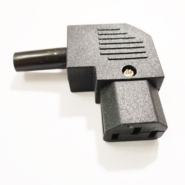 Adaptador, direita ângulo IEC 320 C13 Fêmea Fêmea Conector REWIRBABLE REWIRBABLE, Power C13 Plug / 10pcs