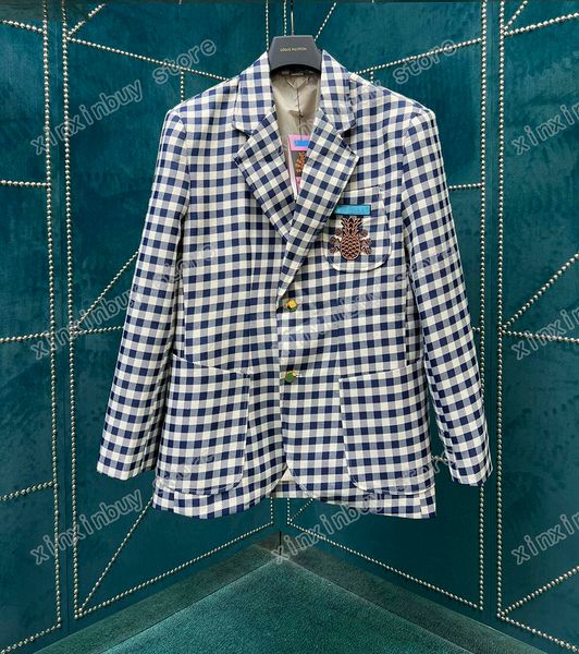 

22ss men women designers jackets pineapple letter cloth fabric man fashion streetwear black blue m-2xl, Black;brown