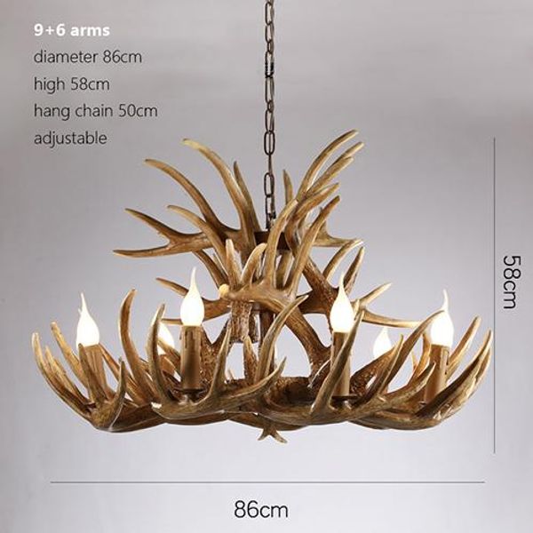 Antlers Vintage Modern Lamp Resin Christmas Antler E14 Lustre Lampadari Luci Lampadario LED Novità Lampada a sospensione Vteaa