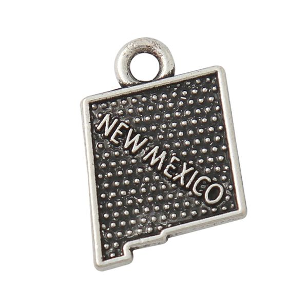 

wholesale vintage american state new mexico map alloy charms for necklaces making 12*17mm aac029, Bronze;silver