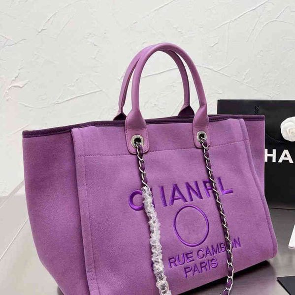 

brand fashion classic embroidered beach bags luxury ch women canvas evening handbags female big shopping handbag designer large capacity lad