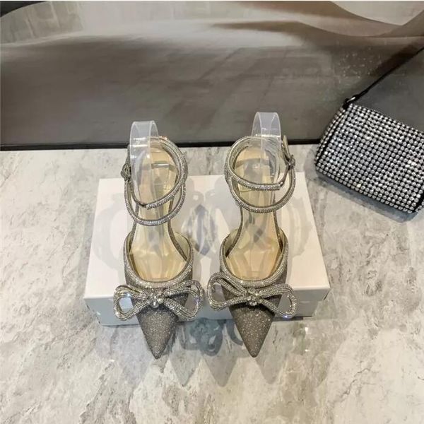 

rhinestones women pumps crystal bowknot satin summer lady shoes genuine leather high heels party prom shoe, Black