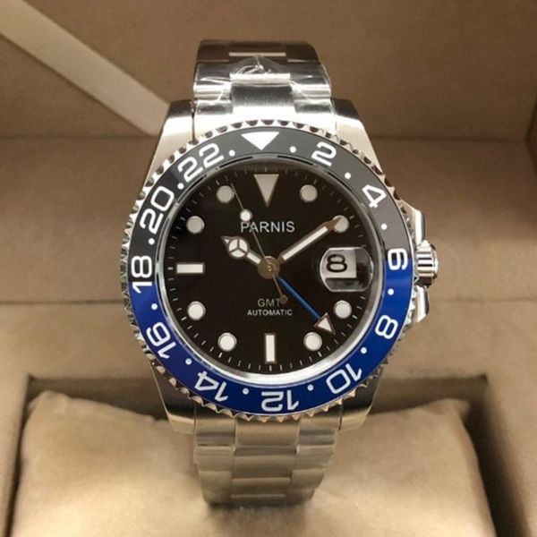 

wristwatches men's watch fashion automatic mechanical 40mm sapphire glass black dial 316 stainless steel clock ceramic bezel special of, Slivery;brown