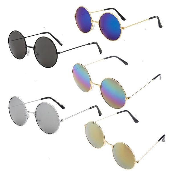 

vintage round sun glasses fashion candy mirror sunglasses uv 400 n7mf, White;black