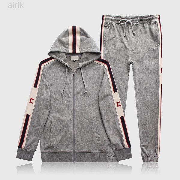 

men sportswear sportswear and sweatshirts autumn winter jogger sporting suit mens sweat suits tracksuits set plus size, Gray
