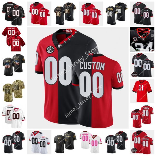 

brock bowers jerseys uga stitched college football jersey 0 darnell washington 18 xavian sorey jr. 11 derion kendrick 2 smael mondon jr. 44, Black