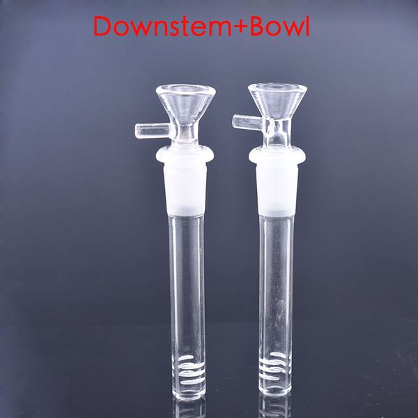 Produttore G.O.G downstem in vetro da 14 mm femmina a 18 mm maschio Accessori per fumatori stelo down con ciotola per erbe secche di tabacco per bong ad acqua