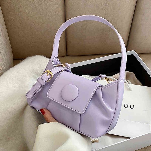 

women's new handbag fold soft shoulder fashion underarm simple portable
