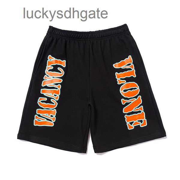 

2022 brand classic v lone shorts new fashion brand black orange print letter casual pants street hip hop sports shorts, White