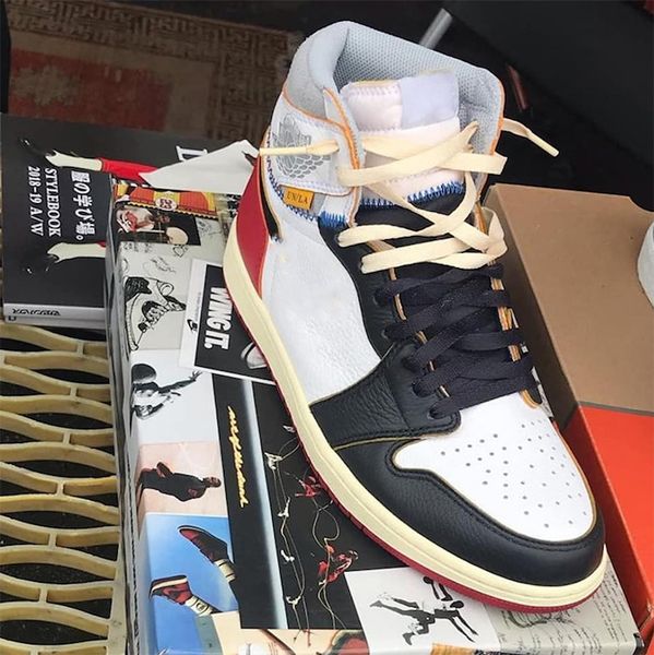 

2020 authentic union x high og nrg air 1 los angeles black toe blue 1s mens basketball shoes outdoor sneakers with original pqbpj