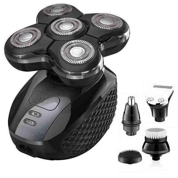 NXY Pro Shaver Elétrico para Homens Molhados Cabeça Seca Elétrica Barba De Barba Trimmer Recarregável Bald Machine 5in1 Grooming Kits 220414