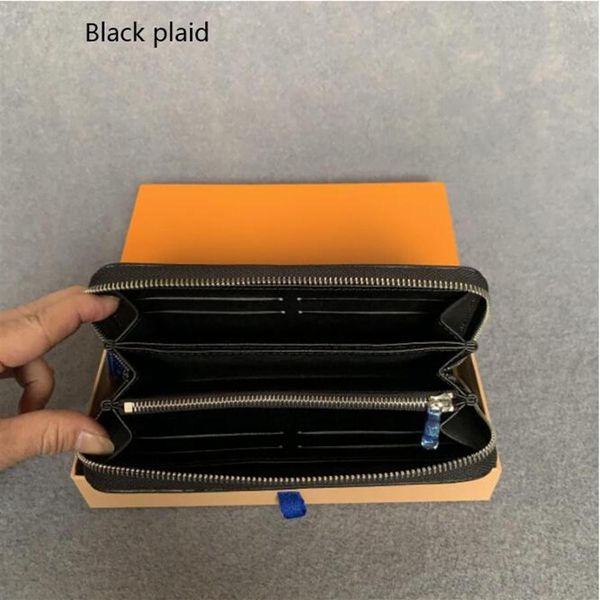 

whole 6 colors fashion single zipper men women leather wallet lady ladies long purse with orange box card 60017325s, Red;black