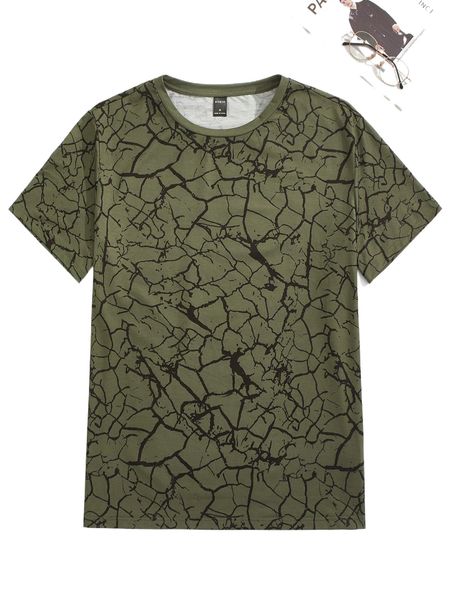 

men allover print tee l2cl#, White;black