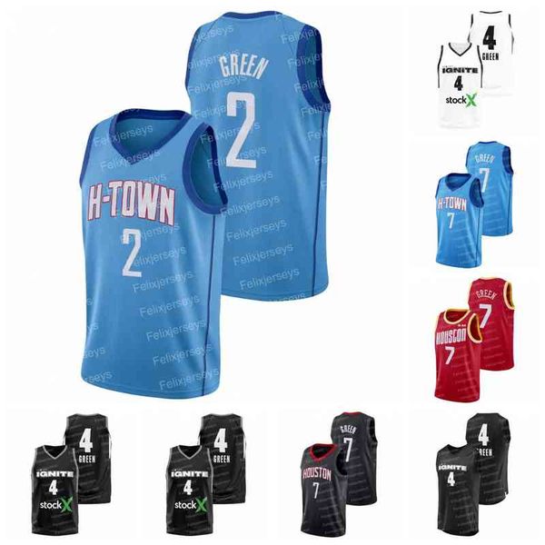 

2 jalen green 7 ncaa colleage basketball jersey for mens womens youth, Black