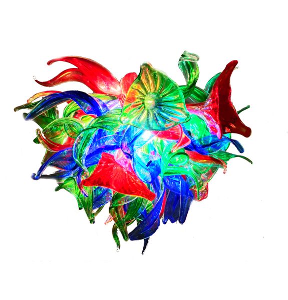 

70cm hand made blown murano glass chandelier lighting with morning glory and grass shape