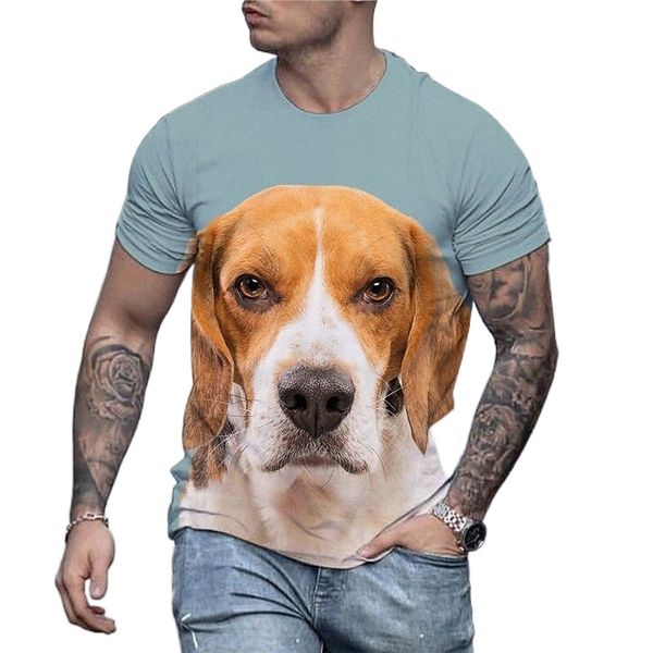 

men's tee t shirt shirt 3d print dog animal plus size round neck party daily print short sleeve chic & modern streetwear comfortable b, White;black