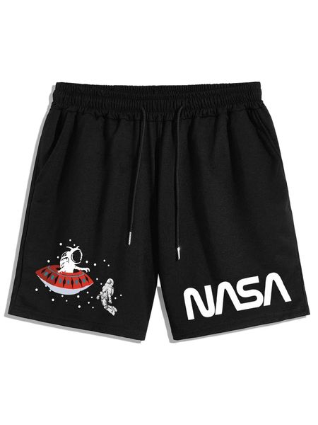 

men cartoon & letter graphic shorts l14h#, White;black