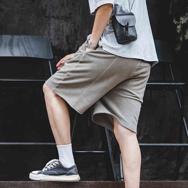 

men's shorts madden tooling american drawstring used fried color knitted shorts loose terry five point guards men's summer pants a, White;black