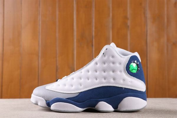 

with box 2022 13 french blue basketball shoes men white blue grey 13s sneakers
