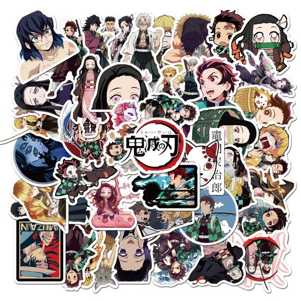 50pcs/lote japonês adesivos de assassinato de demônio de anime japonês