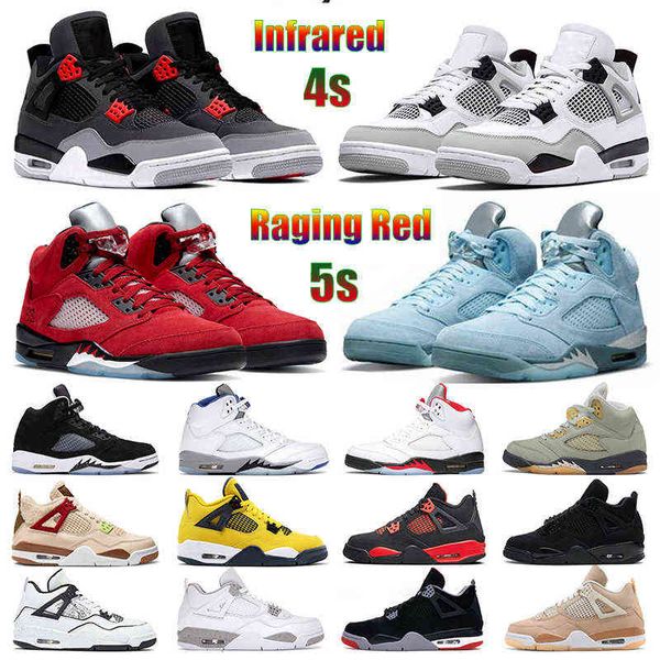 

4 men women basketball shoes infrared military black wild things cat white oreo fire 5s raging red jade horizon alternate grape mens