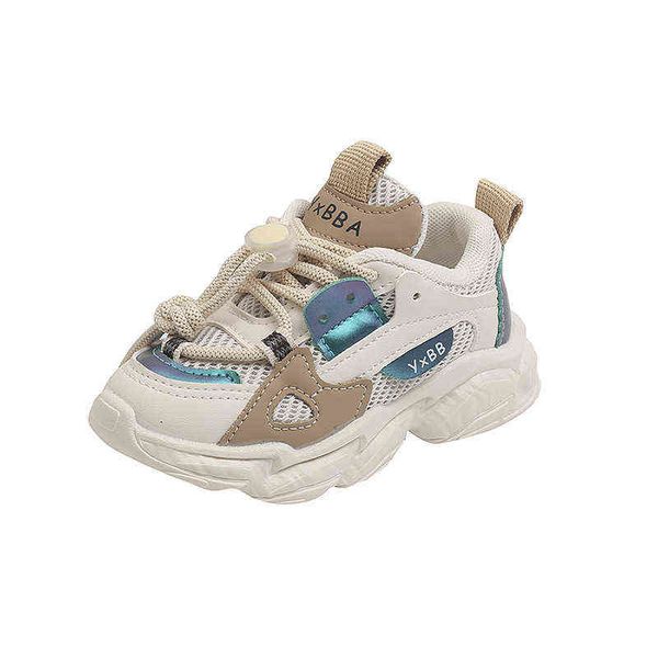 

size 21-30 baby toddler shoes for boys girls breathable mesh little kids casual sneakers non-slip children sport shoes tenis g220517, Black;red