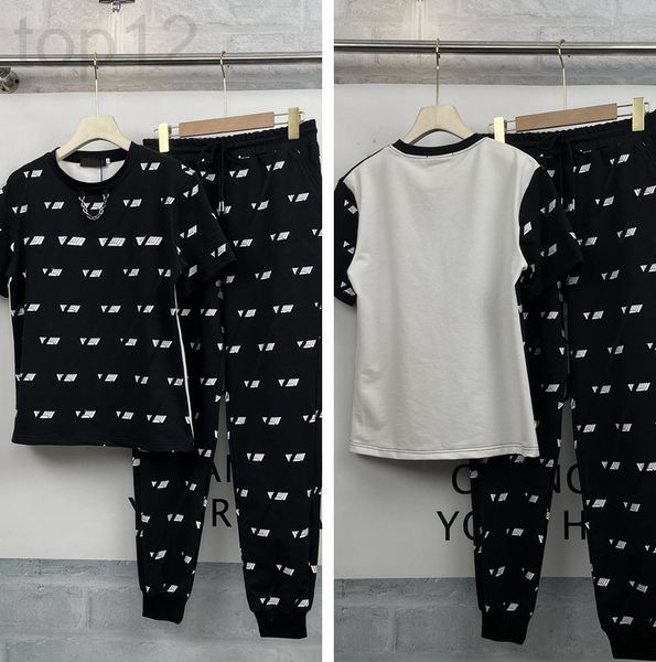 

women's two piece pants designer 2022 style leisure pure cotton sportswear high-end women's fashion two-piece set large european, White