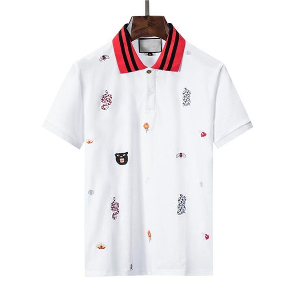 

2022 polo men shirt designer men shirts high street embroidery bee brand cotton mens clothes tshirts, White;black