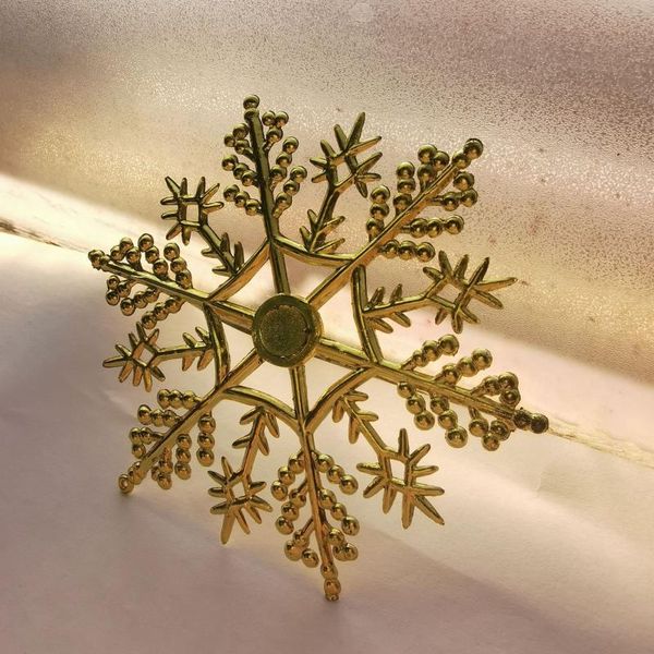 Weihnachtsdekorationen, 100 Stück, 10 cm, Filz, Schneeflocken-Baum-Dekor, Gold, Basteln, Party, DIY-Zubehör, Heim-Weihnachtsdekoration