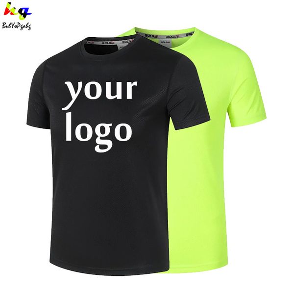 

mens sports tshirt customdesign mens and womens quickdrying reflective short sleeve tshirt team advertising 220609, Black