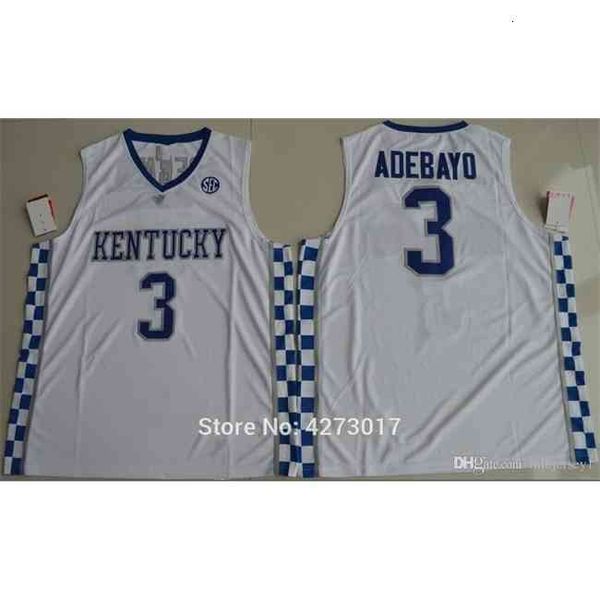 Mens Kentucky Wildcats College Basketball Maglie #3 EDRICE ADO Jersey Basket Basketball Jersey Jersey Shirt all'ingrosso