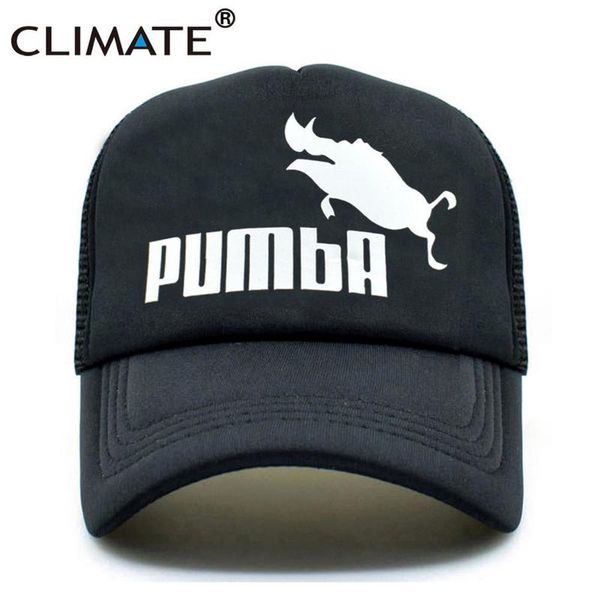 

climate funny pumba trucker cap hakuna matata hat men baseball s cool summer mesh for kid 220513, Blue;gray