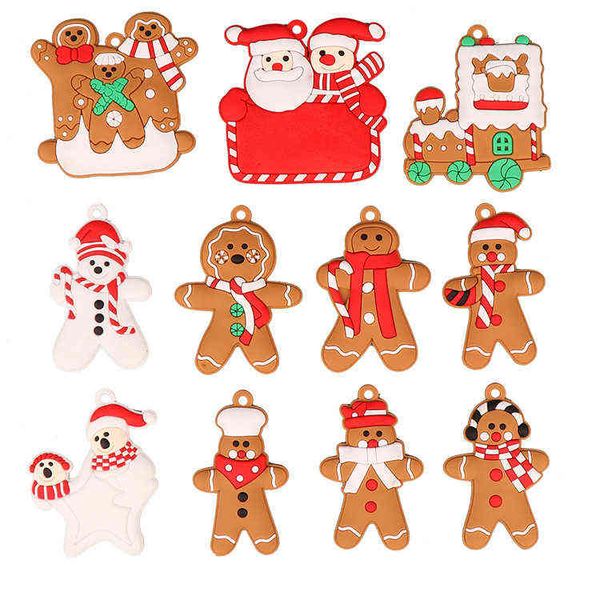 

factory outlet 2022 christmas pendant decorations gingerbread man new tree hanging