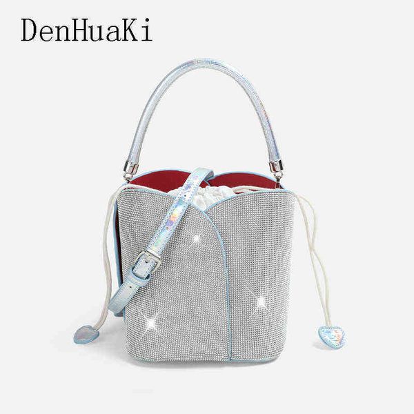 

evening bags rhinestones bucket evening clutch bags for party wedding purses and handbags silver shiny crystal luxury designer shoulder bag