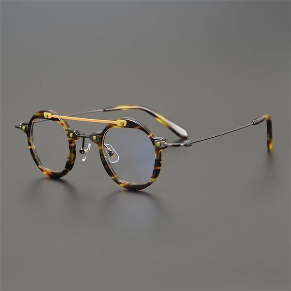 

80% off stores online new ultra light titanium myopia spectacle frame men's and women's multilateral circular plate fashion optica, White;black