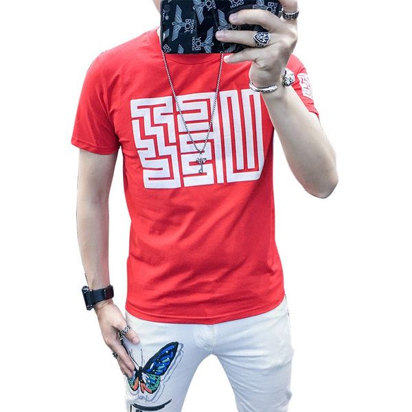 

2022 summer men's cotton short sleeved t-shirt fashion ins versatile slim fit casual bottomed shirt m--5xl, White;black