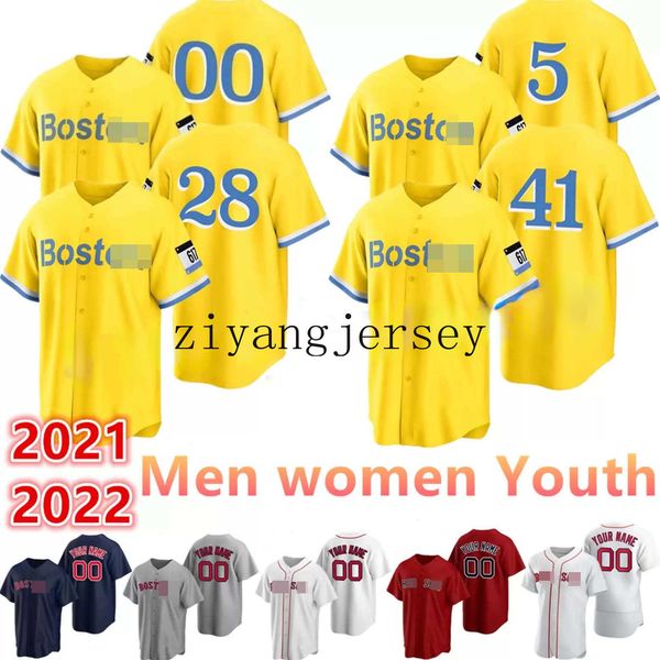 

2022 Custom 28 J.D. Martinez 5 Enrique Hernandez Jersey 16 Andrew Benintendi 2 Xander Bogaerts Men Women Youth Baseball Jerseys