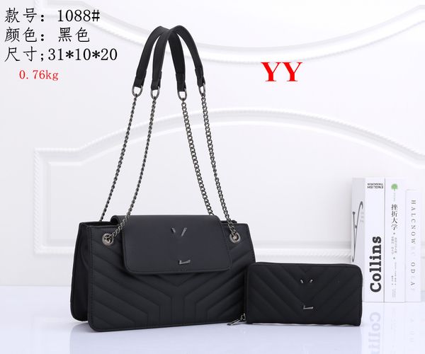 

women's designers luxury shoulder bag totes purse handbag message bags cluth brand classic crossbody pu #1088 31cm with wallet fregtrsy