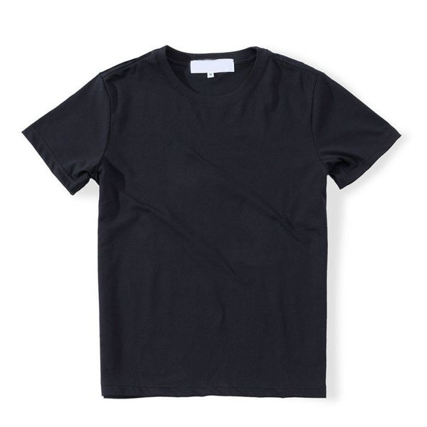 

2022 womens and mens t-shirts, spring and summer leisure, high-quality cotton printed pattern, short sleeve, solid color couple's semi, White;black