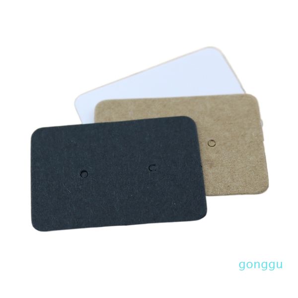 Commercio all'ingrosso di gioielli di moda Orecchini a bottone Imballaggio Display Tag Spessa carta Kraft Orecchino Cartellino dei prezzi dei gioielli 2.5x3.5cm