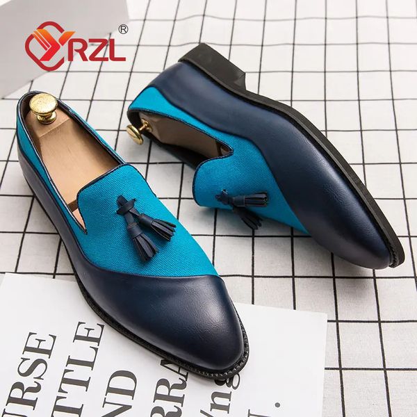 

plus size 48 leather shoes men black blue loafers tassel dress shoes slip on casual office business party men shoes