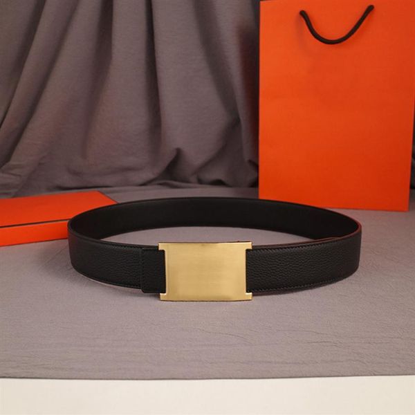 

designer belts fashion 3 style buckles real cowhide for men womens belt width 3.4cm or 3.8cm 5 color option 80f, Black;brown