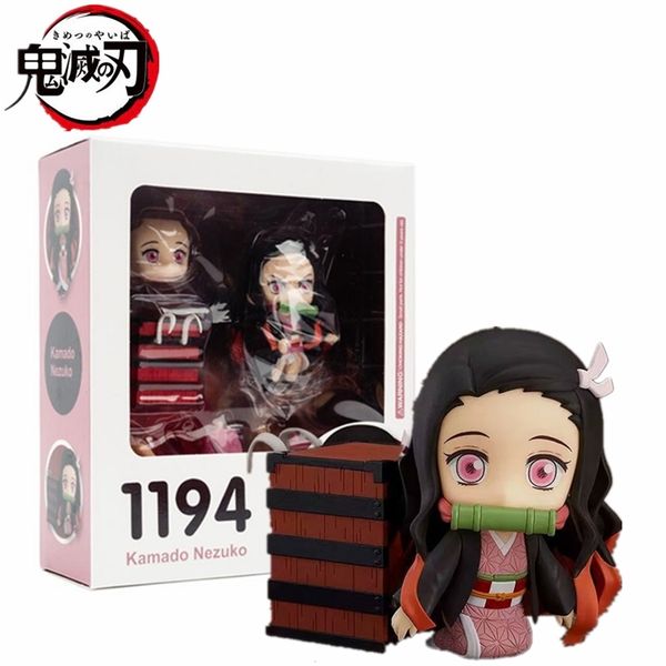 

kimetsu no yaiba nezuko action figure 1194 model toy anime demon slayer nezuko figurine cute toys 100mm 220520