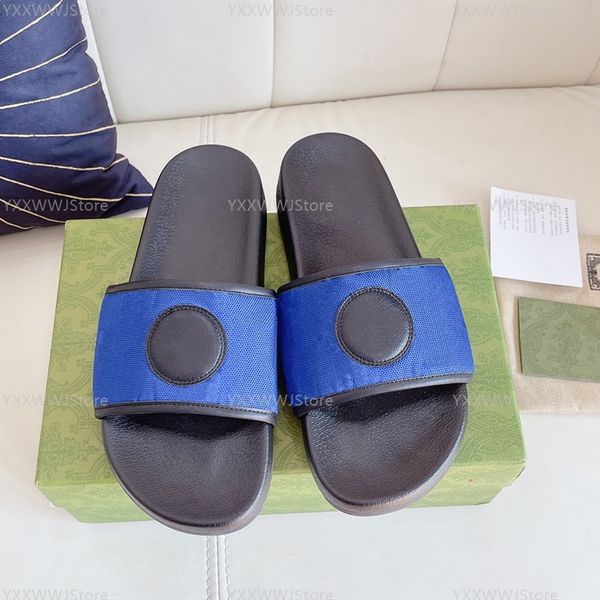 

designers platform slippers black blue orange dark grey nylon slide sandal man gear bottom flip flops rubber chunky sole sandals summer beac