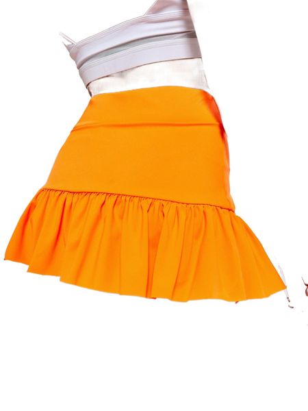 

ruffle hem tennis skort o773#, Gray